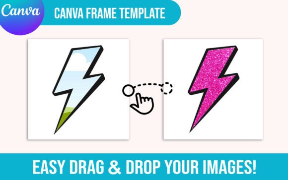 Download Lightning Bolt Canva Frames Template - Canva frames template Collection