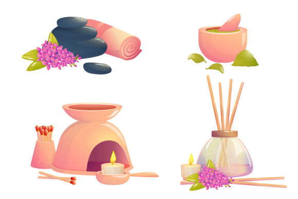 Download Aromatherapy Clipart | Cartoon Vector - Premium Bundle