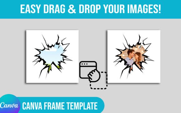 Download Cracked Edges Canva Frames Template - Canva frames template Collection
