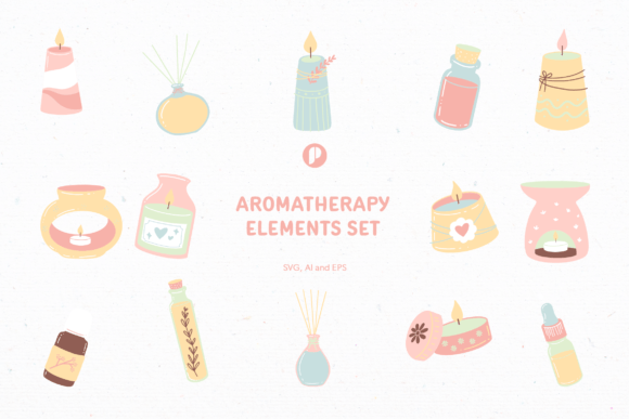 Download Aromatherapy Element Illustration Set - Premium Resources