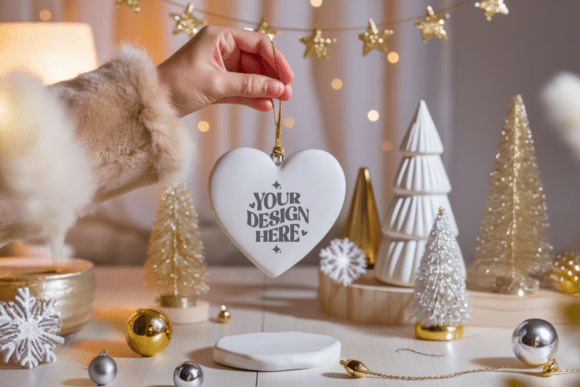Download Christmas Love Ornaments Mockup - Love ornaments Collection