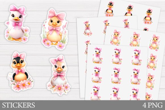 Download Spring Duck Sticker. Duck Flower Sticker - Spring duck sticker Collection