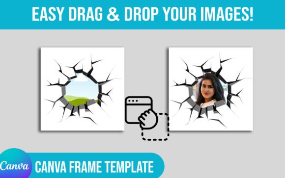 Download Cracked Edges Canva Frames Template - Canva frames template Collection