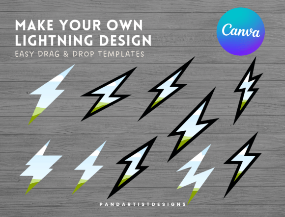 Download Lightning Bolt Canva Frames Template - Canva frames template Collection